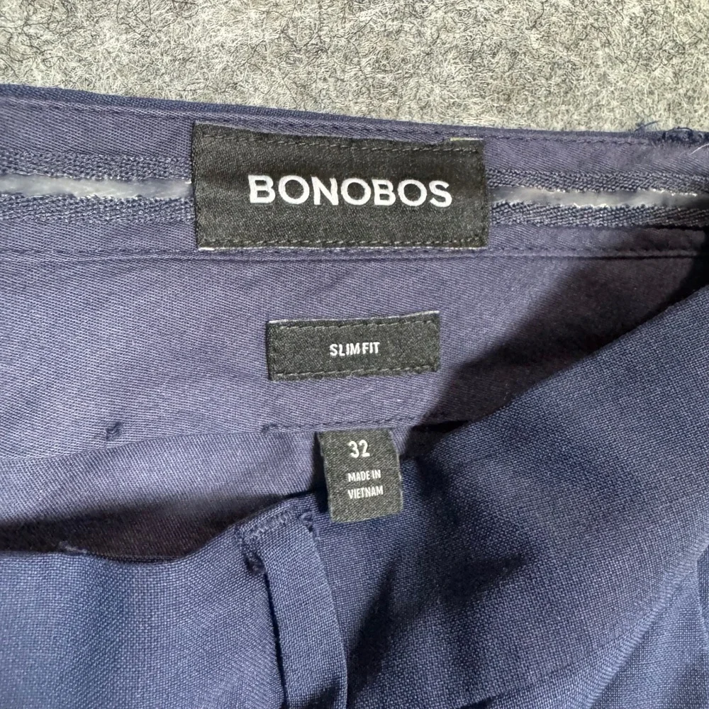 Bonobos Slim Fit 2 Piece Suit Mens 40R Marzotto Wool Navy Blue 32x32 Classic